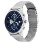 Men's Stainless Steel Mesh Bracelet Watch 44mm