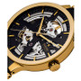 Men's Swiss Automatic Centrix Open Heart Black Ceramic and Gold-Tone Stainless Steel Bracelet Watch 38mm R30180162