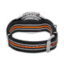 Men's Chronograph Black Striped Nylon Strap Watch 41mm