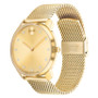 Men's Bold Thin Swiss Quartz Ionic Light Gold-Tone 2 Plated Steel Bracelet Watch 42mm