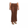 Women's Plus Size High Rise Elastic Back Wide Leg Linen Pleated Pants