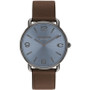 Unisex Elliot Dark Brown Leather Strap Watch, 40mm
