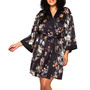 Plus Size Geri Lux Floral Satin Robe