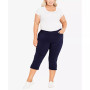 Plus Size Super Stretch Split Hem Capri Pants