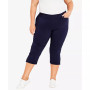 Plus Size Super Stretch Split Hem Capri Pants