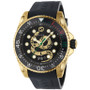 Men's Swiss Diver Black Rubber Strap Watch 40mm