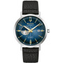 Men's Automatic Aerojet Black Leather Strap Watch 41mm