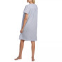 Plus Size Striped Button-Front Nightgown