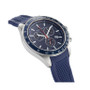 Men's Analog Blue Silicone Strap Watch 46 mm