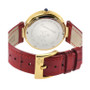 Women's Piemonte Swiss Quartz Diamond Accents Red Italian Leather Strap Watch 36mm