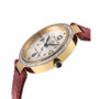 Women's Piemonte Swiss Quartz Diamond Accents Red Italian Leather Strap Watch 36mm
