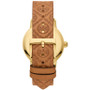 Women's The Tory Monogram Embossed Leather Strap Watch  34mm