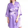 Plus Size Marina Lux Satin Robe Lingerie