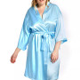 Plus Size Marina Lux Satin Robe Lingerie