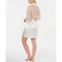 Ivory Lace-Back Short Wrap Robe Lingerie