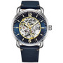 Men's Blue Leather Strap Watch 42mm