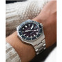 Men's Dumas Automatic Bordeaux with Silver-Tone Solid Stainless Steel Bracelet Watch 44mm