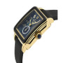 Women's Bari Enamel Swiss Quartz Italian Black Leather Strap Watch 34mm