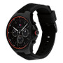 Men's Quartz Multifunction Black Silicone Strap Watch 46mm