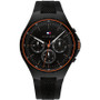 Men's Quartz Multifunction Black Silicone Strap Watch 46mm