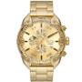 Men's Spiked Gold-Tone Stainless Steel Bracelet Watch, 49mm