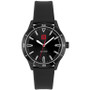 Unisex Catch Quartz Black Silicone Strap Watch 41mm