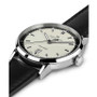 Men's Swiss Automatic Intra-Matic Black Leather Strap Watch 40mm