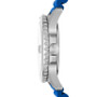 Men's Three-Hand Date Blue Silicone Strap Watch 42mm