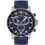 Men's Swiss Chronograph Supersport Blue Textile Strap Watch 40mm