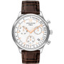 Men's Heritage Brown Genuine Leather Strap Watch, 43mm