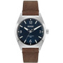 Make Men's Brown Leather Strap Watch 42mm