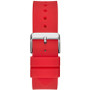 Men's Red Silicone Strap Watch 43mm