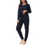 Plus Size Kangaroo Long Sleeve Top with Jogger Set