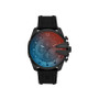 Men's Black Silicone Strap Watch 53mm