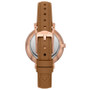 Women's Jacqueline Three-Hand Date Brown Leather Watch 36mm