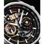Men's Quartz Green Genuine Leather Strap Watch 45mm