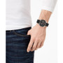 Men's Chronograph FieldForce Black Leather Strap Watch 42mm