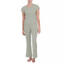 Women's Ribbed Flare-Leg Sleep Pants