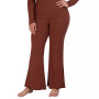 Women's Ribbed Flare-Leg Sleep Pants