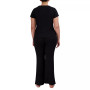 Women's Ribbed Flare-Leg Sleep Pants