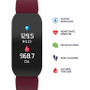 Unisex Burgundy Silicone Strap Active Smartwatch 44mm