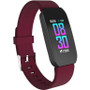 Unisex Burgundy Silicone Strap Active Smartwatch 44mm