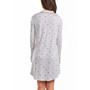 Kyley Plus Size Heart Print Button Down Sleep Shirt with Contrast Red Trim