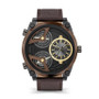 Men's Ferndale Collection Brown Genuine Leather Strap Watch 51mm