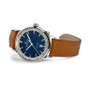 Men's Swiss Automatic Intra-Matic Brown Leather Strap Watch 40mm