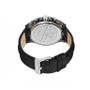 Men's Taman Collection Black Genuine Leather Strap Multi-function Watch 47mm