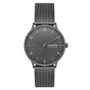 Men's Three-Hand Quartz Riis Gunmetal Stainless Steel Mesh Watch 40mm