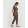 Womens Spotted Overlap Jumpsuit