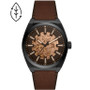 Men's Everett Brown Leather Strap Watch 42mm
