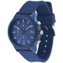 Men's Chronograph L.12.12 Blue Silicone Strap Watch 44mm